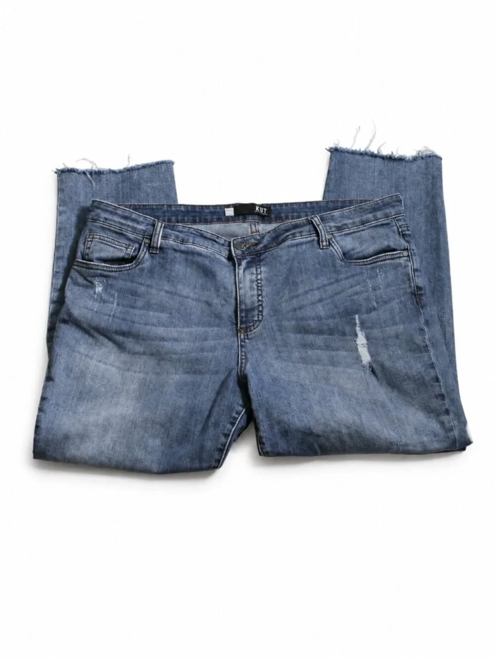 KUT From The Kloth Reese Ankle Straight Leg Jeans Women’s 18W Distressed